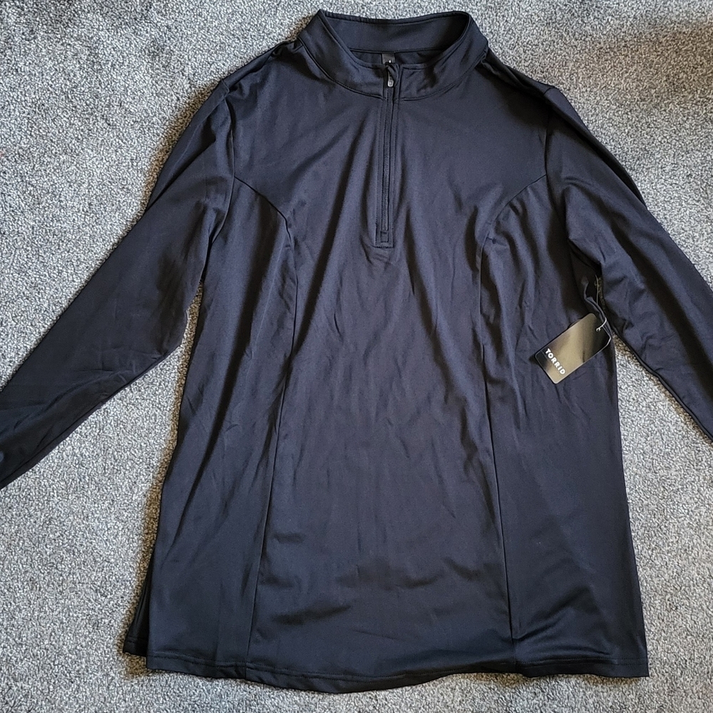 UNLINED PARTIALZIP RASHGUARD - size 0